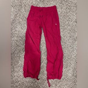 LULULEMON Red Dance Studio Pants